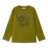 MAYORAL shirt girocollo tinta unita con stampa in contasto Verde per Neonato 4051 VERDE MAYORAL