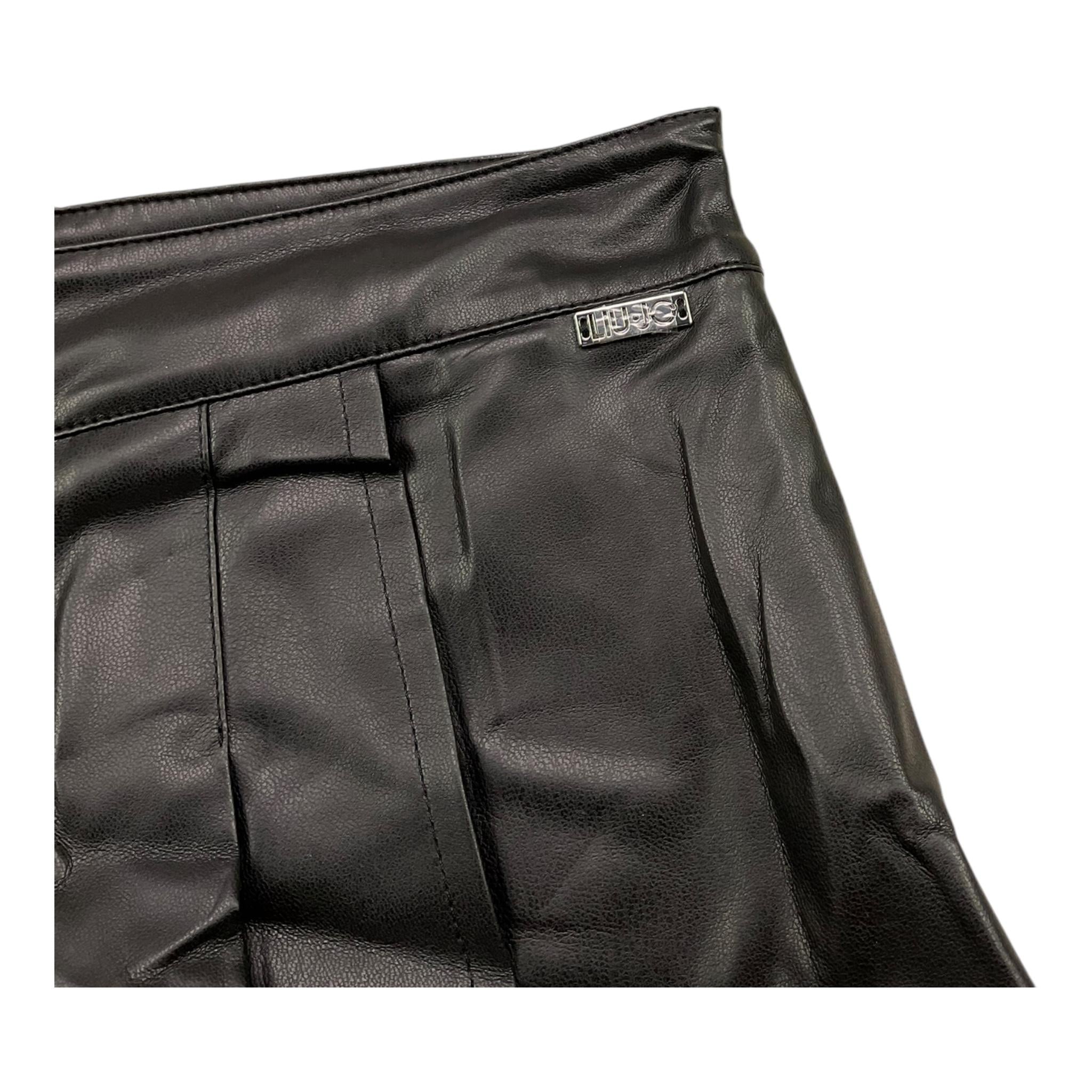 LIU JO short in ecopelle tinta unita  Nero per Bambina GF4057XXX NERO LIU JO