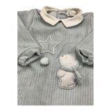 LALALU' tutina tinta unita con stampa Azzurro per Neonato TCL1NXX AZZURRO LALALU'