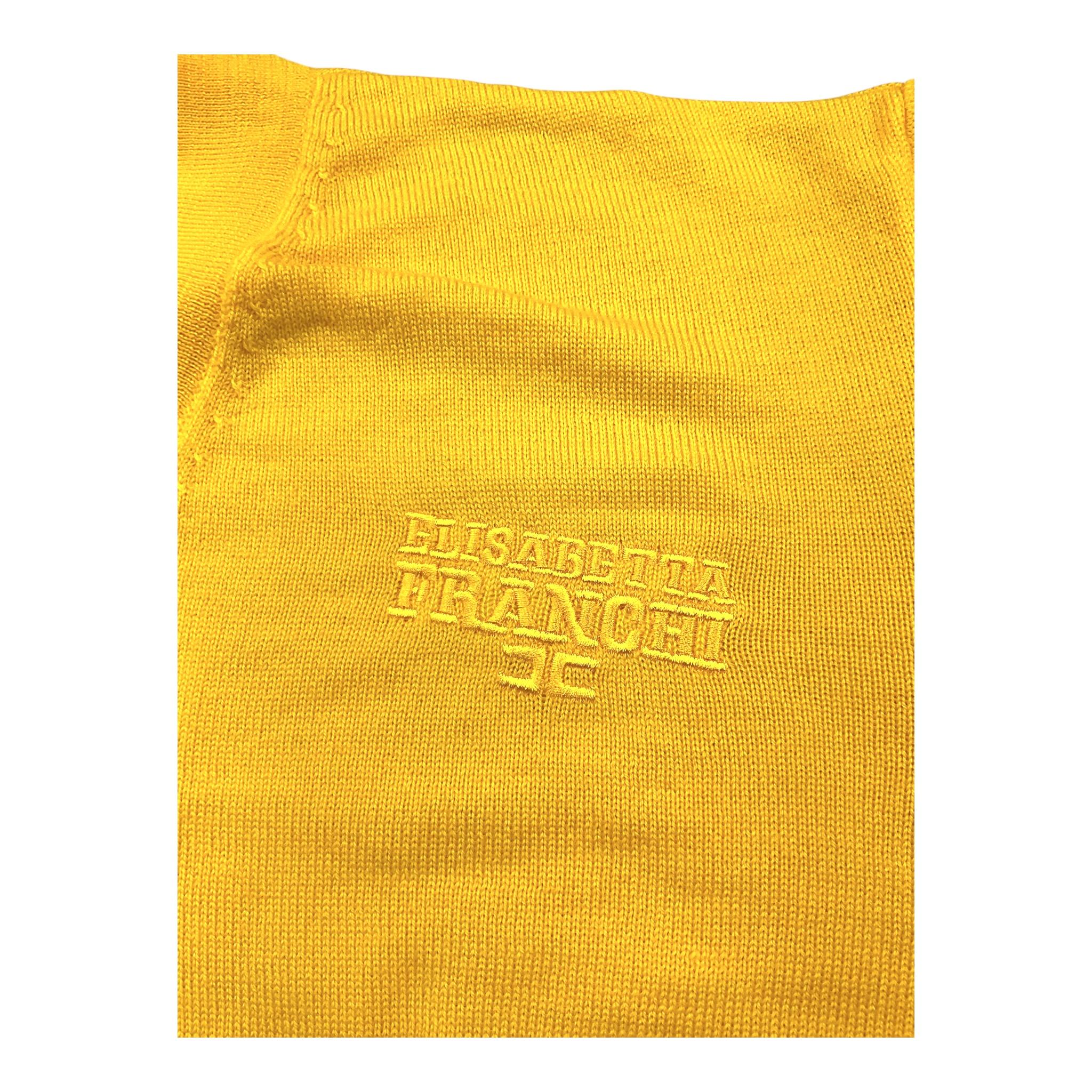 ELISABETTA FRANCHI maglia tinta unita scollo a zip Giallo per Bambina EFMA149 GIALLO ELISABETTA FRANCHI