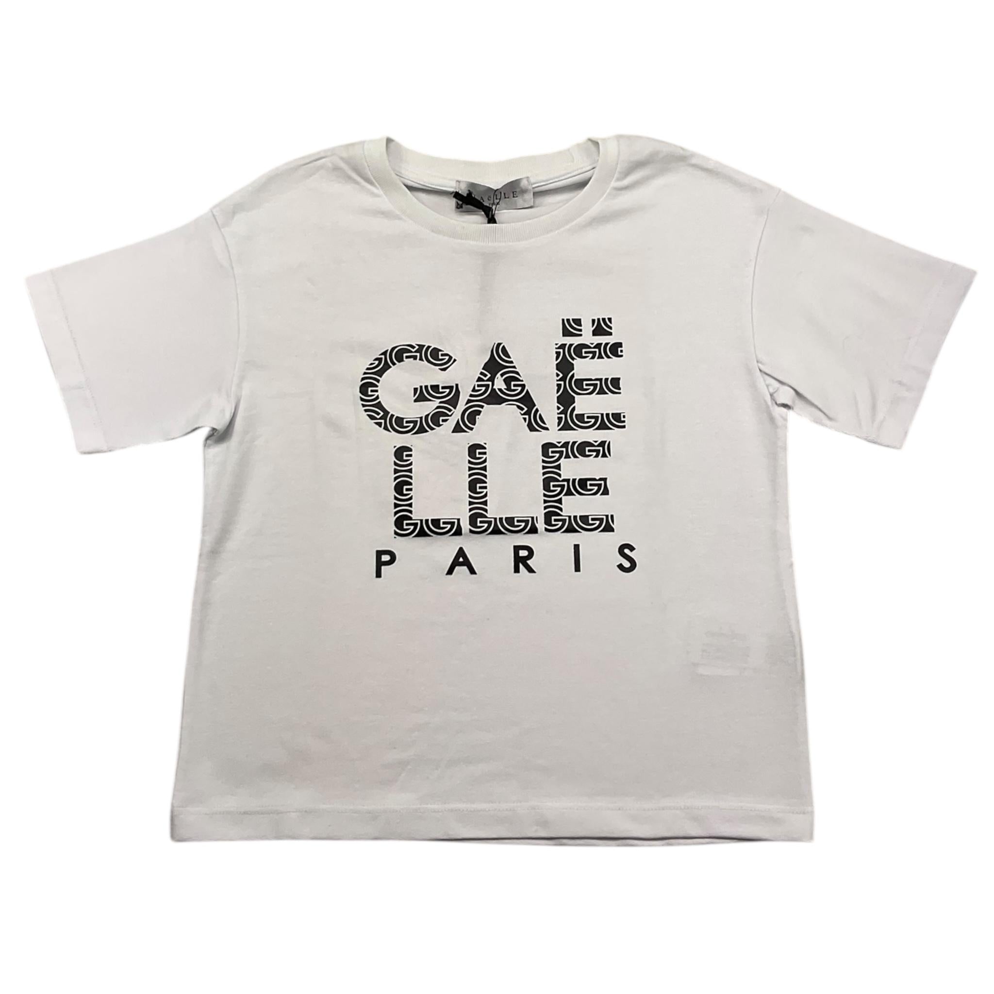 GAELLE t-shirt girocollo tinta unita con stampa in contrasto Bianco per Bambina 2742M00314 BIANCO GAELLE