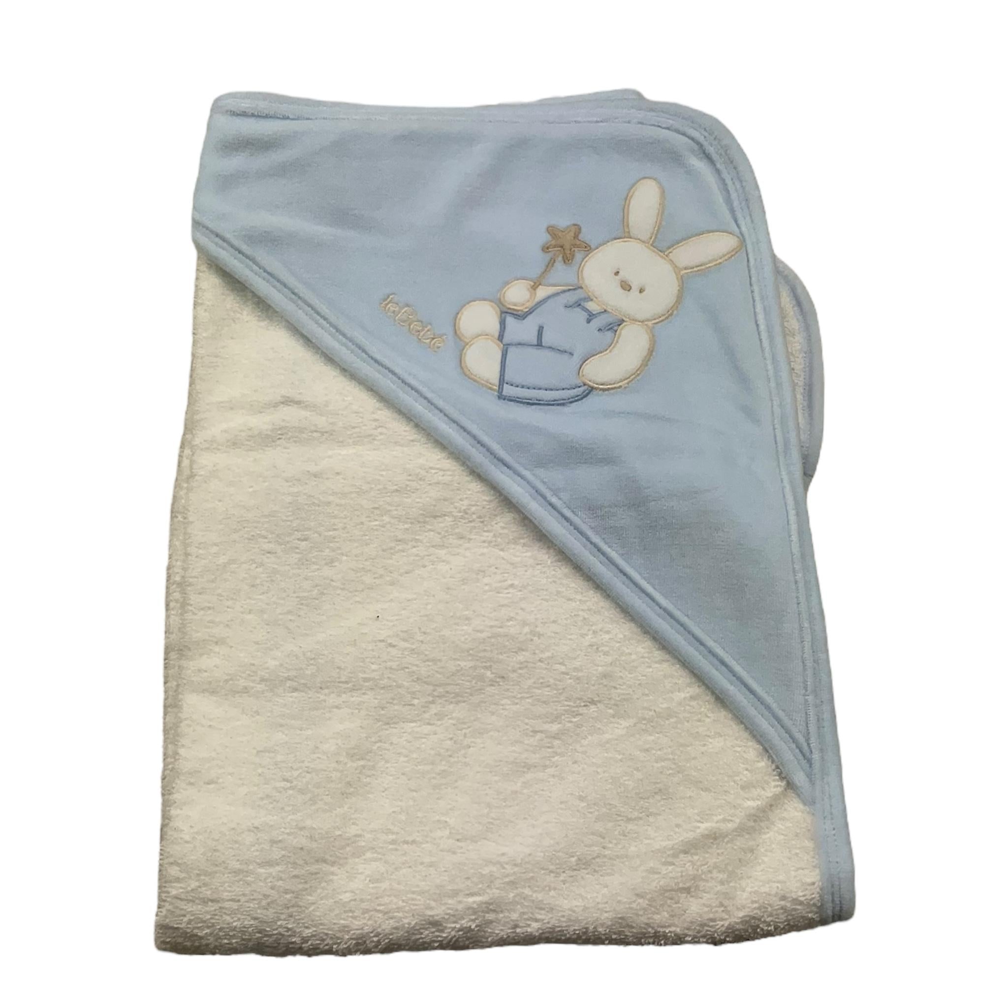 LE BEBE' poncho accappatoio bicolore Bianco/azzurro per Neonato LBB5R074 BIANCO/AZZURRO LE BEBE'