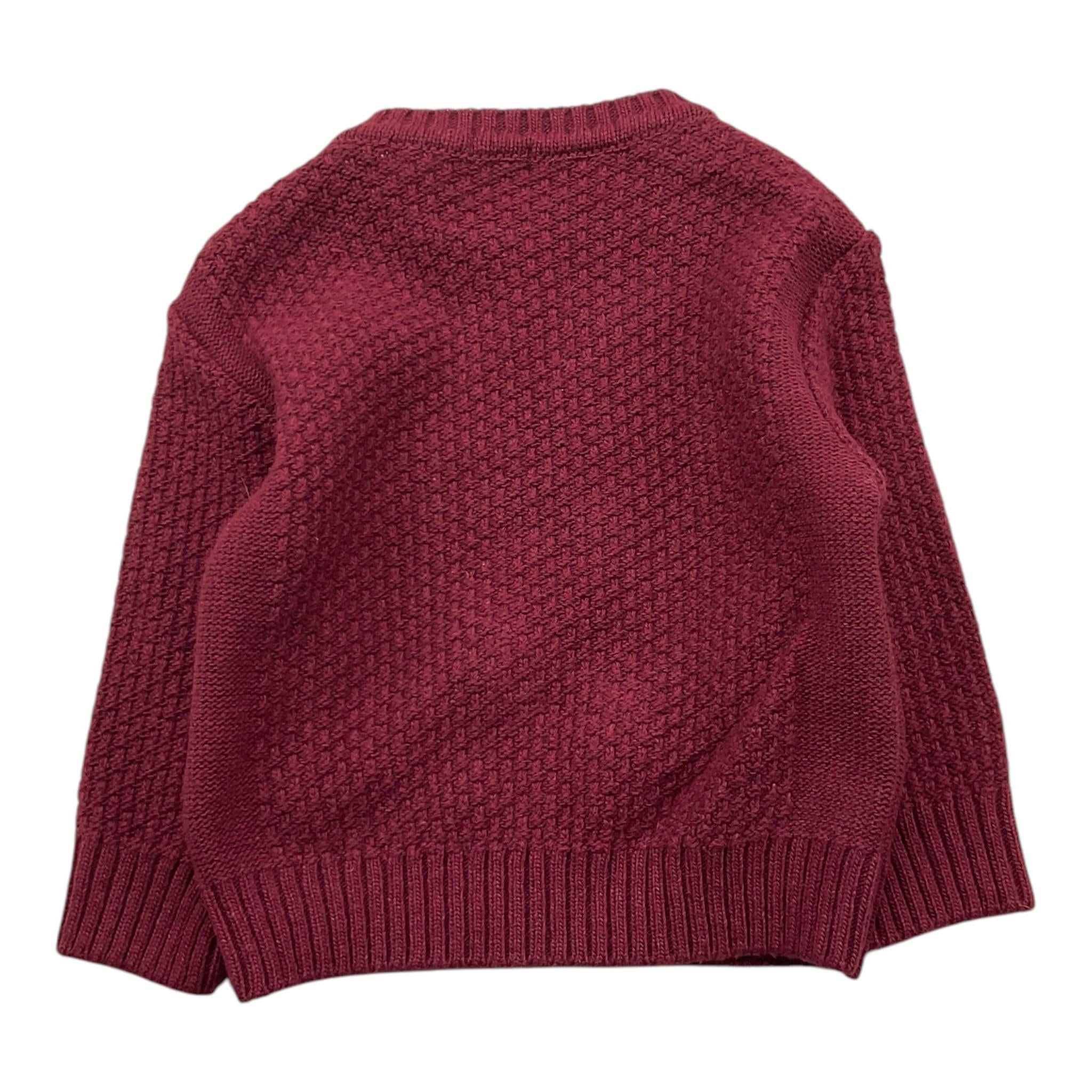 LE BEBE' maglia girocollo tinta unita con trecce Bordeaux per Neonato LBB5142 BORDEAUX LE BEBE'