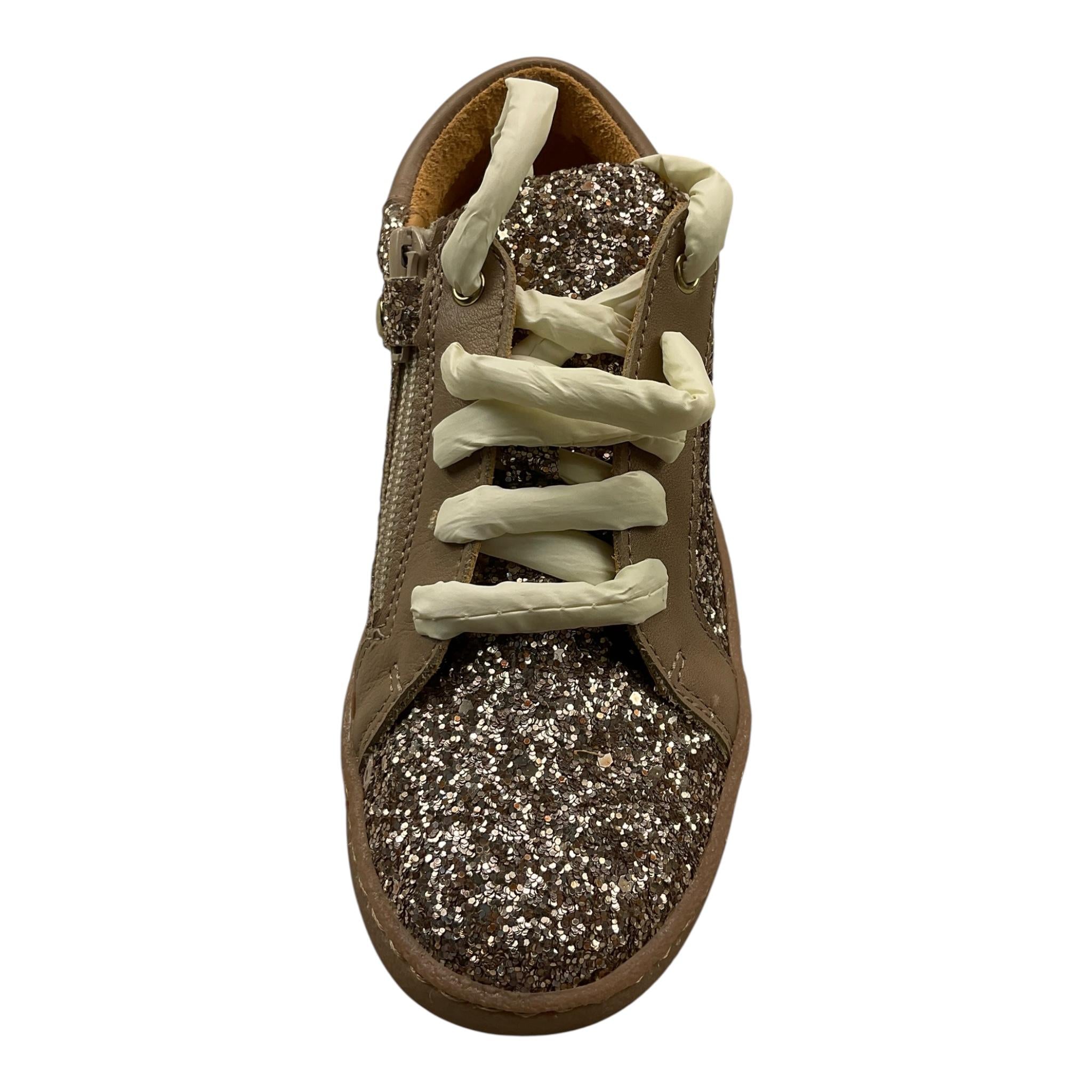 ELI sneakers tinta unita con glitter Beige per Bambina 35018AH BEIGE ELI