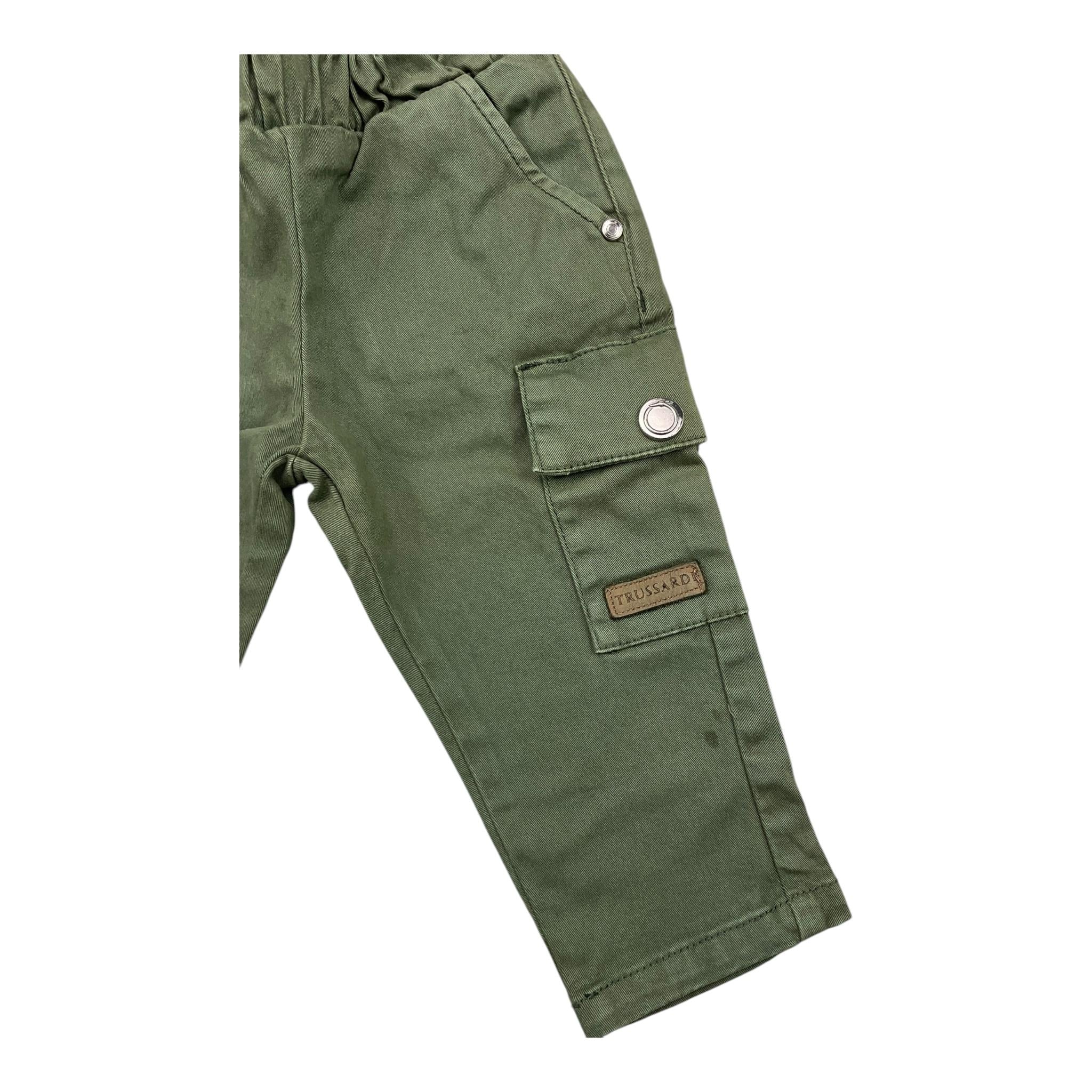 TRUSSARDI pantalone tinta unita con elastico in vita Verde per Neonato TIA24037PA VERDE TRUSSARDI