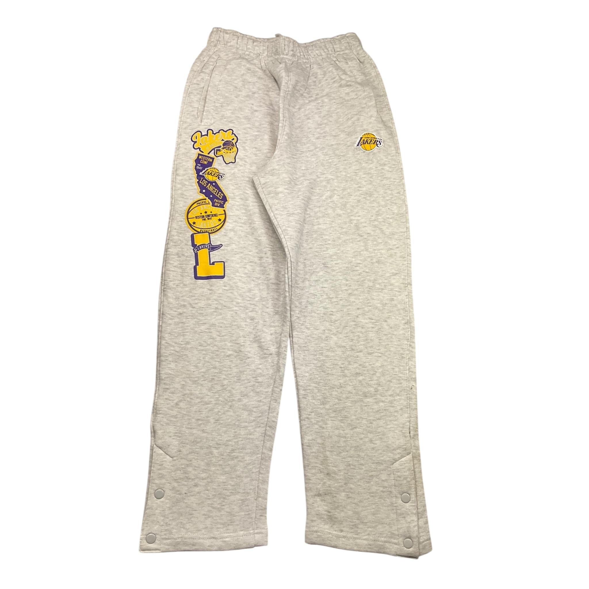NBA pantalone in tuta tinta unita con stampa Grigio per Bambino EK2B7FHC2 GRIGIO NBA