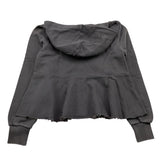 PLEASE felpa cn zip e cappuccio tinta unita Grigio per Bambina LK17040G66 GRIGIO PLEASE