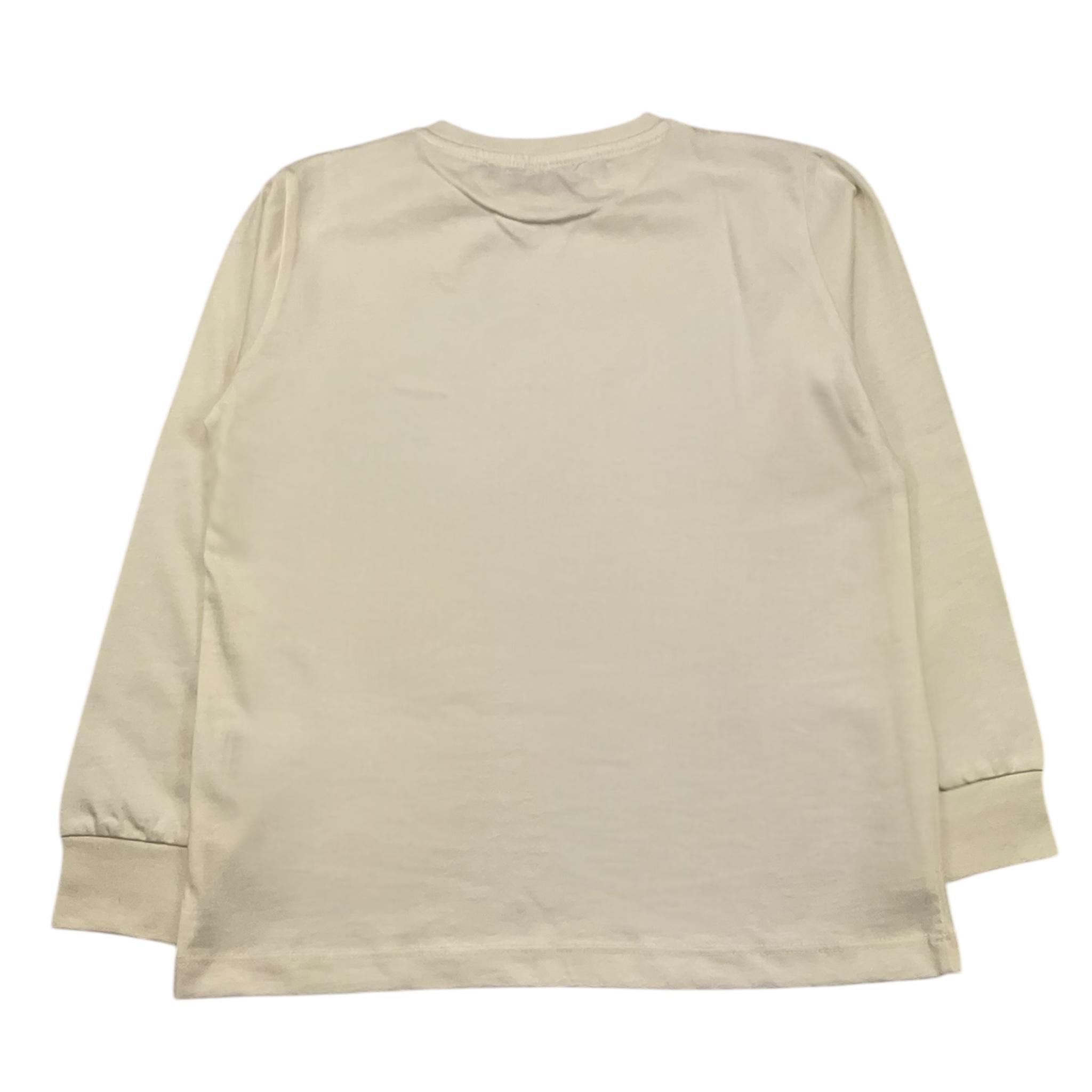 CESARE PACIOTTI shirt girocollo tinta unita con stampa Panna per Bambino TSP5368BJ PANNA CESARE PACIOTTI