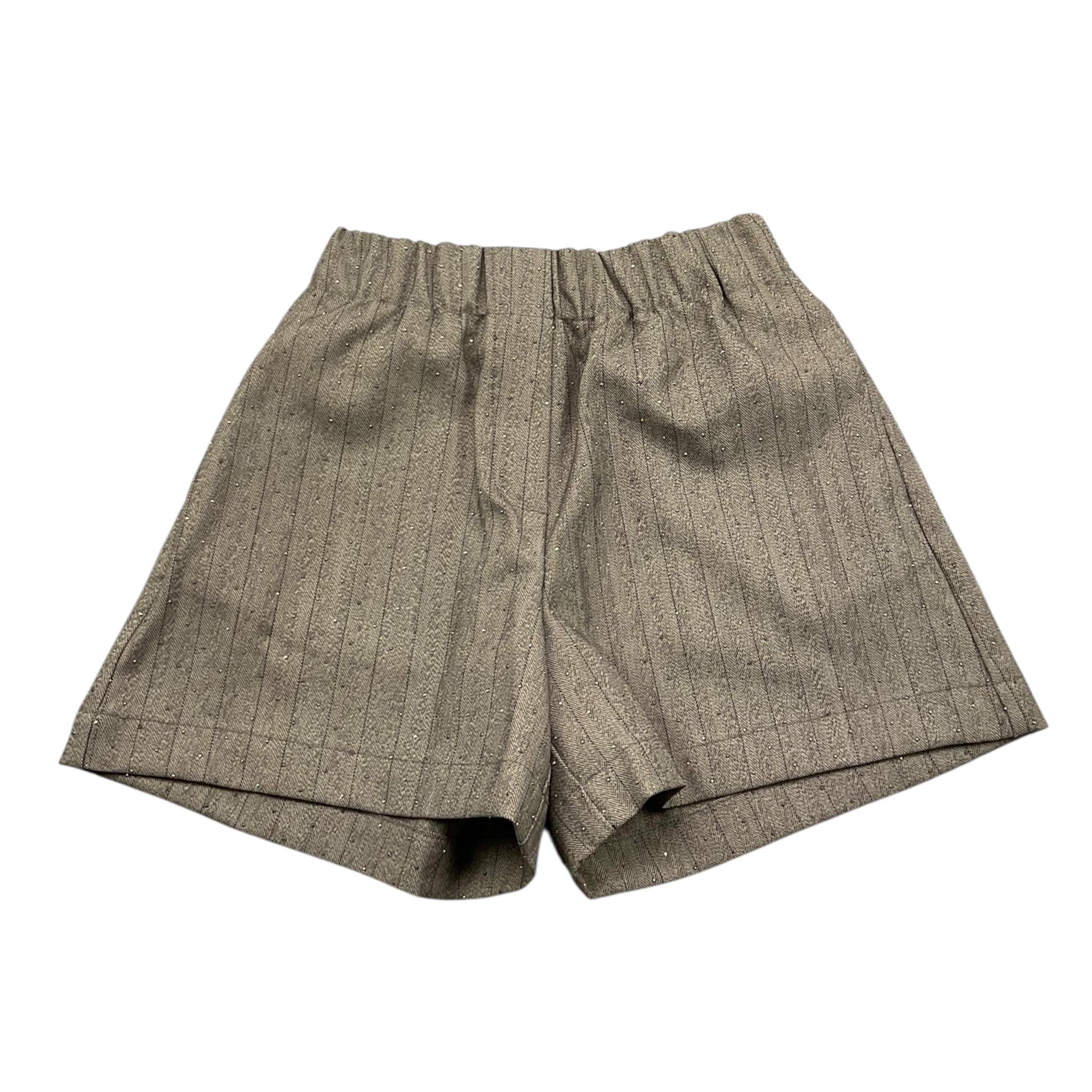 VICOLO short tinta unita con brillantini Grigio per Bambina 3142S00073XX GRIGIO VICOLO