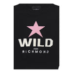 JOHN RICHMOND maglia girocollo tinta unita con stampa in contrasto Nero per Bambina RGA24106MA NERO JOHN RICHMOND