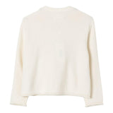 MAISON MARGIELA maglia girocollo tinta unita con ricami Panna per Bambina M60705 PANNA MAISON MARGIELA