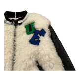 M+E' giubbino teddy tinta unita con maniche in contrasto Panna per Neonata UE0471 PANNA M+E'