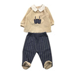 BARCELLINO completo 2pz bicolore Beige per Neonato 115202 BEIGE BARCELLINO