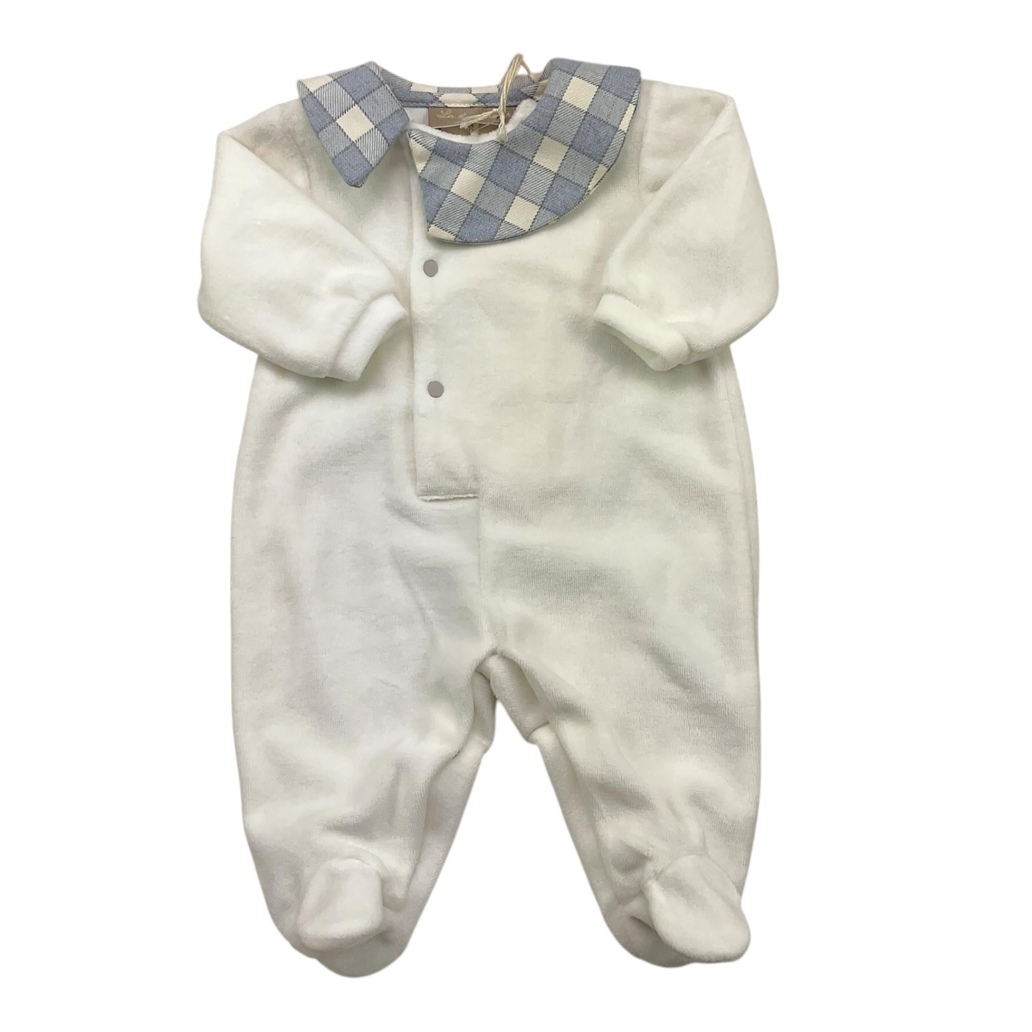 LA STUPENDERIA tutina tinta unita con stampa Bianco per Neonato TBTT03L03 BIANCO LA STUPENDERIA