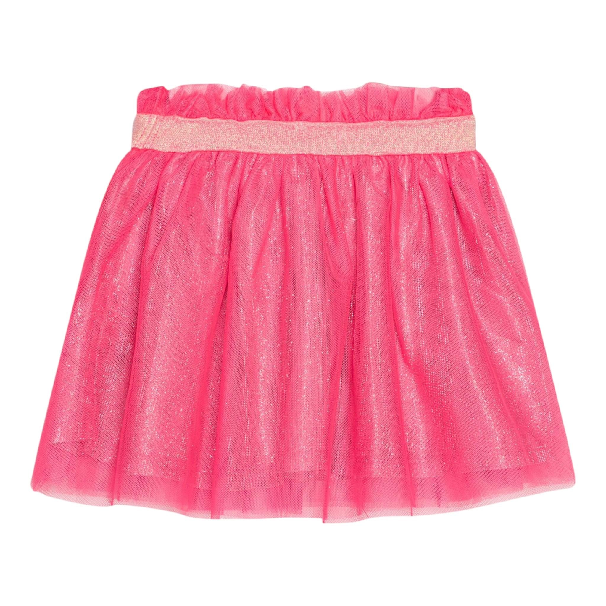 BillIEBLUSH gonna tinta unita con tulle Rosa fluo per Bambina U20559 ROSA FLUO BillIEBLUSH