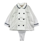 LA STUPENDERIA camicia modello body tinta unita con profili in contrasto Bianco per Neonato CCCT23 BIANCO LA STUPENDERIA