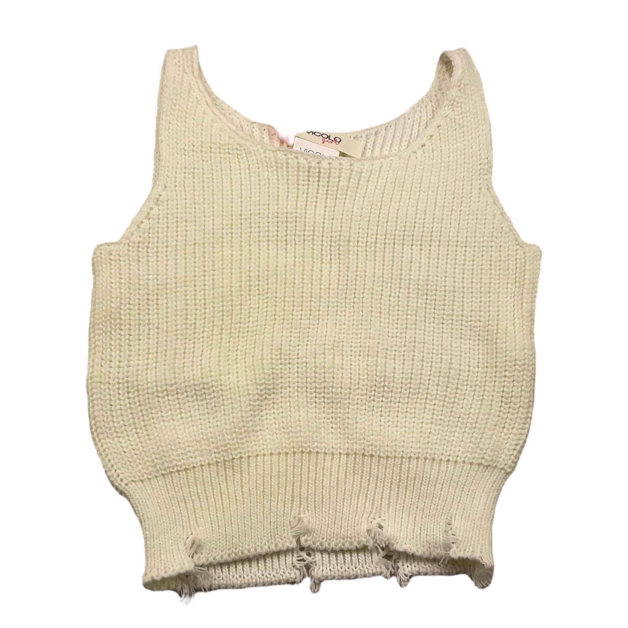 VICOLO top tinta unita giromanica Panna per Bambina 3141TOPW00111X PANNA VICOLO