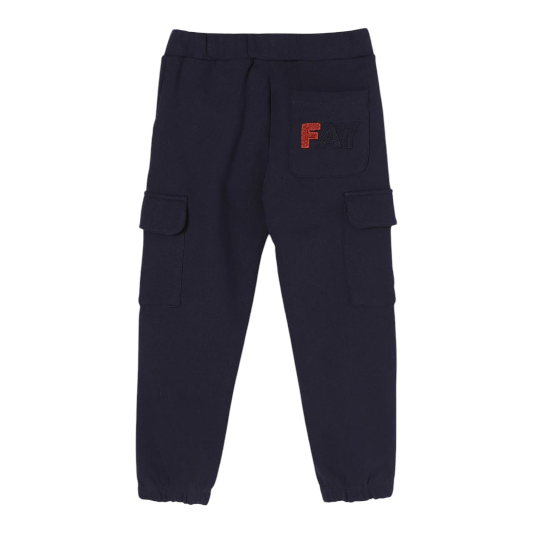 FAY pantalone modello tuta tinta unita con logo Blu per Bambino FV6P70 BLU FAY