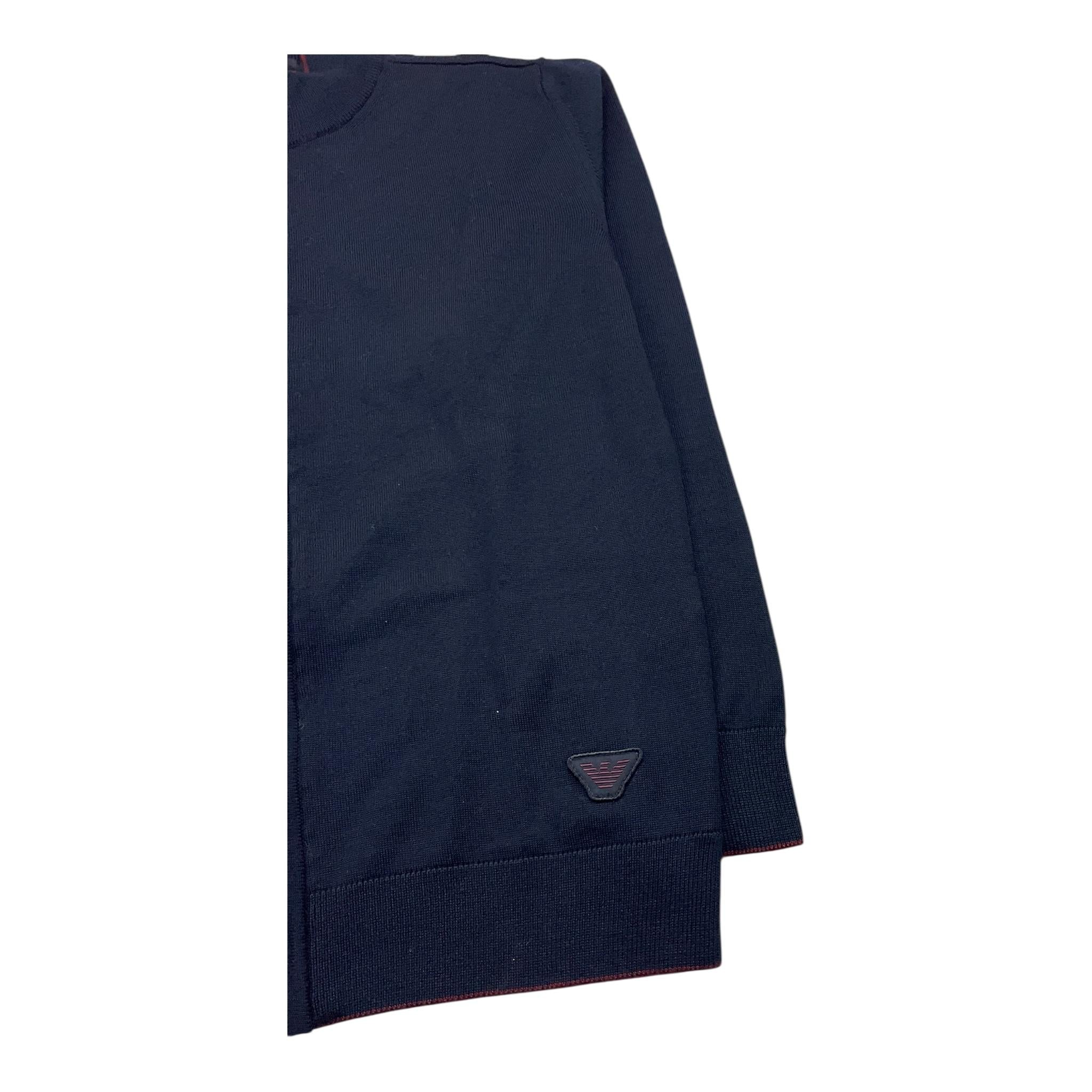 EMPORIO ARMANI cardigan tinta unita con zip Blu per Bambino 6G4M55 BLU EMPORIO ARMANI