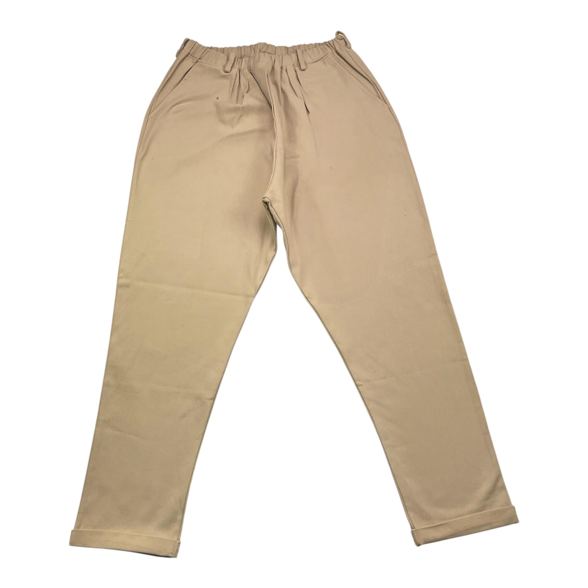 @MADILLY pantalone tinta unita cn elastic in vita Beige per Bambino 01951 BEIGE @MADILLY