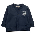 MANUEL RITZ cardigan tinta unita con logo Blu per Neonato ME2824 BLU MANUEL RITZ
