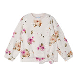 MAYORAL felpa chiusa girocollo tinta unita fantasia floreale Panna per Bambina 4481 PANNA MAYORAL