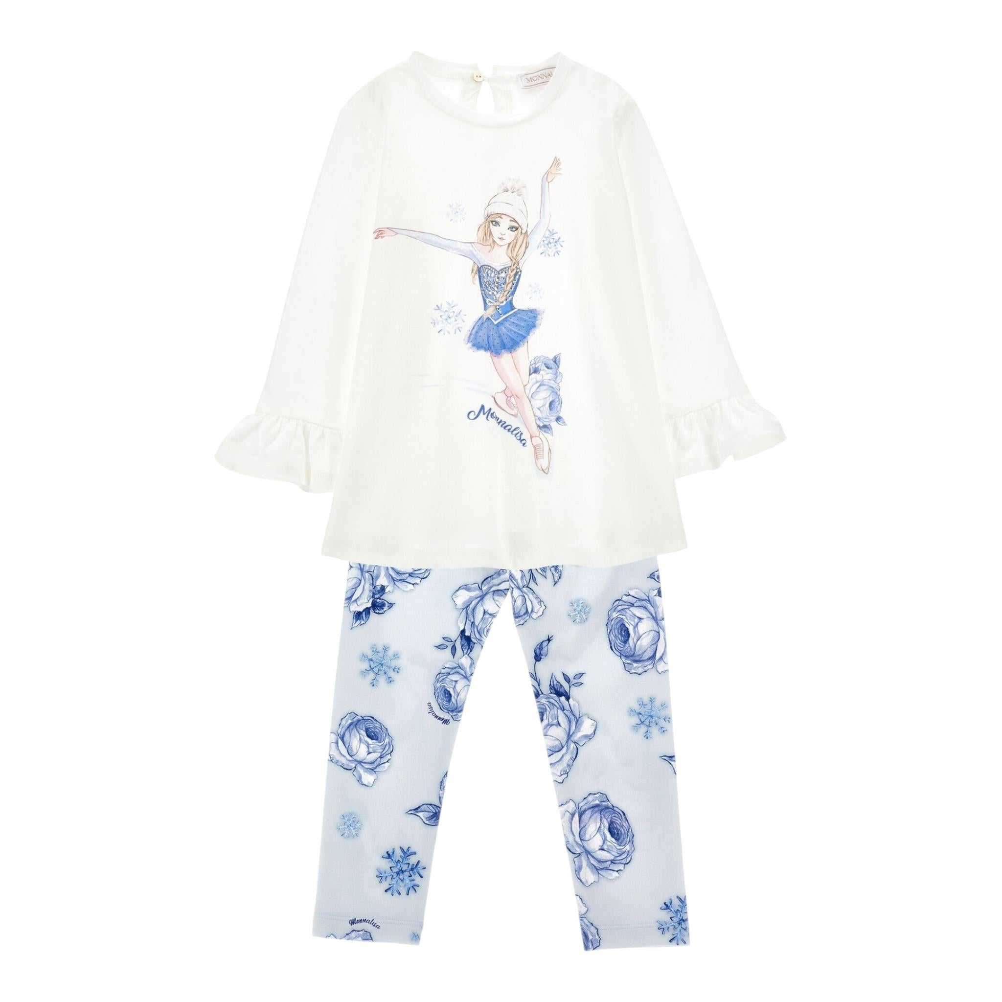 MONNALISA completo 2 pezzi t-shirt-leggins Bianco per Bambina 11D505NP BIANCO MONNALISA