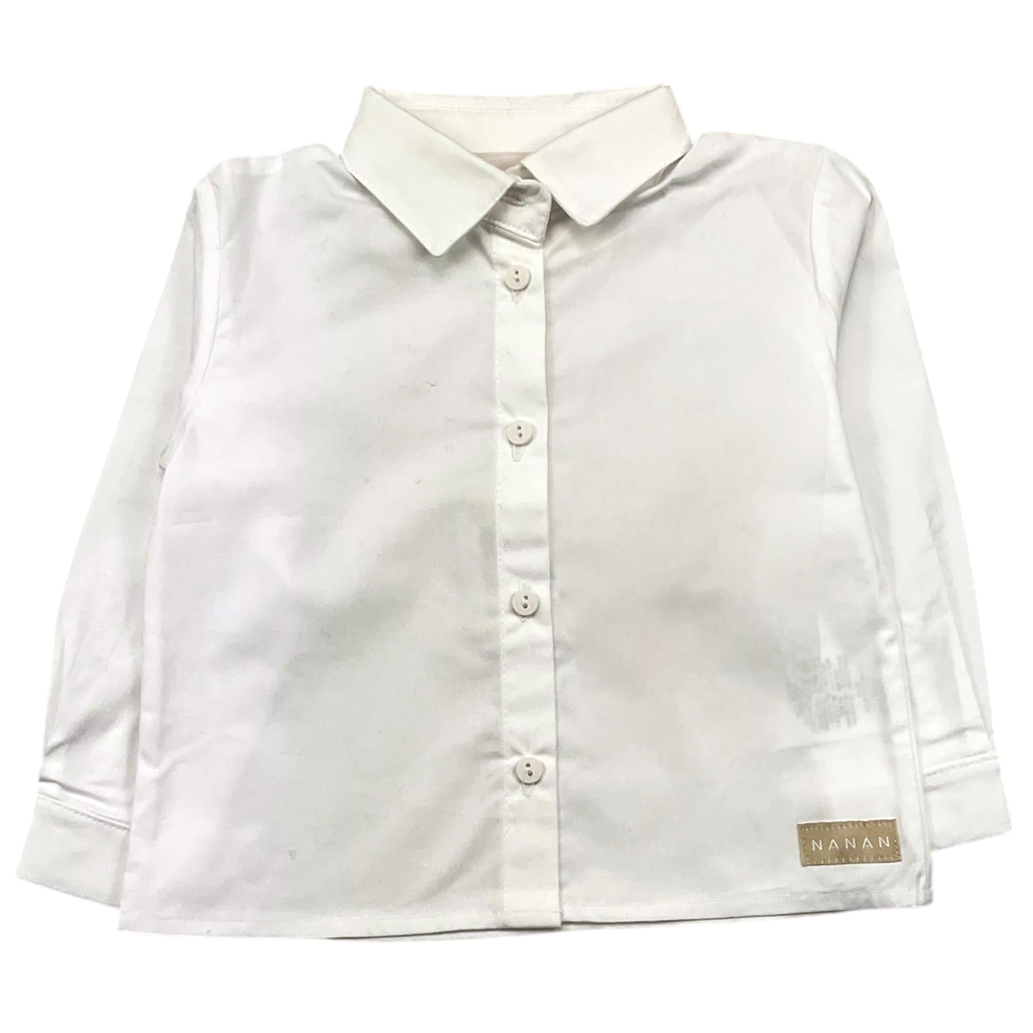 NANAN camicia manica lunga tinta unita Bianco per Neonato I24545 BIANCO NANAN