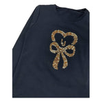 LIU JO shirt girocollo tinta unita con stampa paillettata Nero per Bambina KF4118 NERO LIU JO