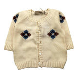LA STUPENDERIA cardigan tinta unita cn ricami Panna per Neonato WCCR23 PANNA LA STUPENDERIA