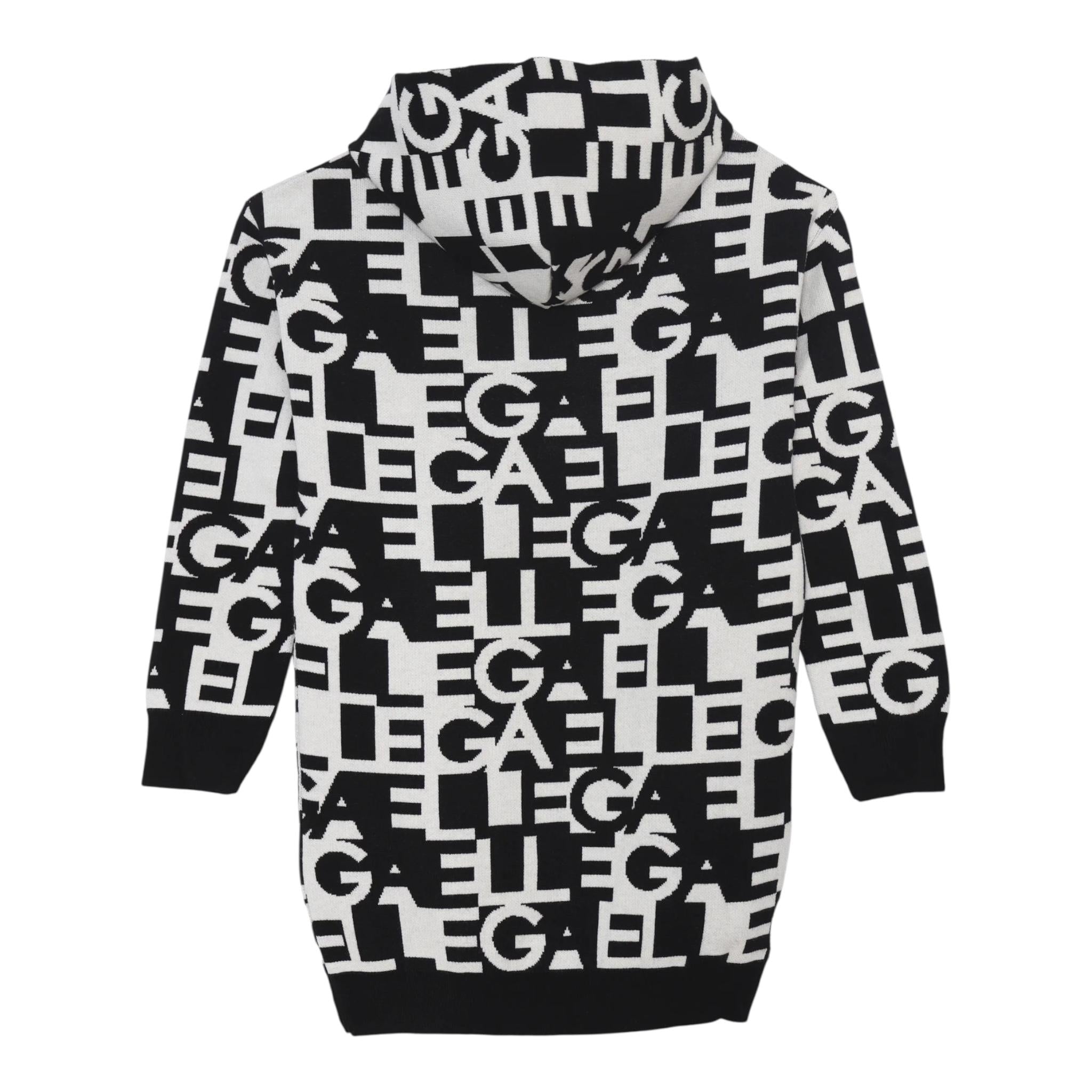 GAELLE abito tinta unita logato con cappuccio Bianco/nero per Bambina 2741VW00420XX BIANCO/NERO GAELLE