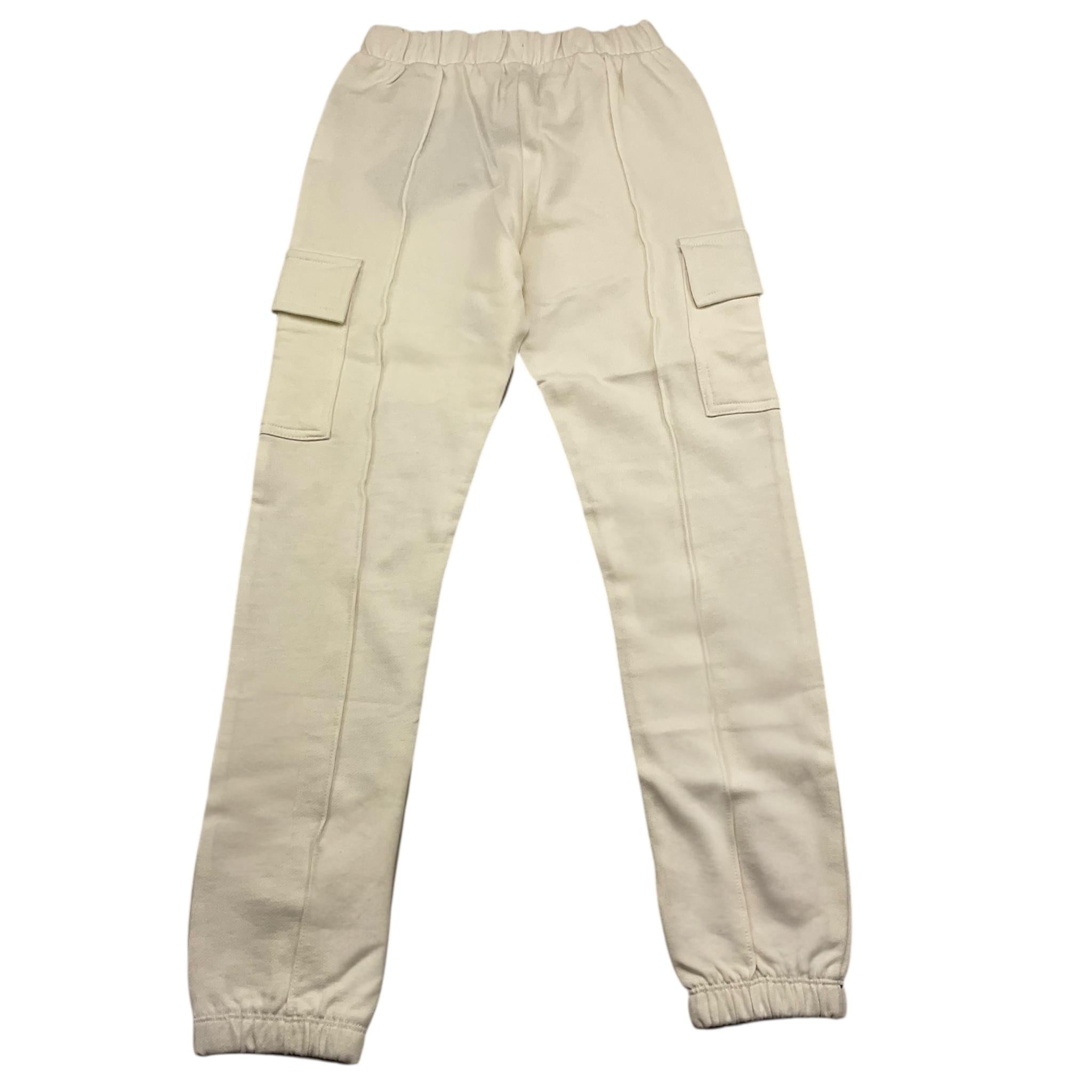 FUN & FUN pantalone tuta tinta unita con logo Bianco per Bambina FJPT000009 BIANCO FUN & FUN