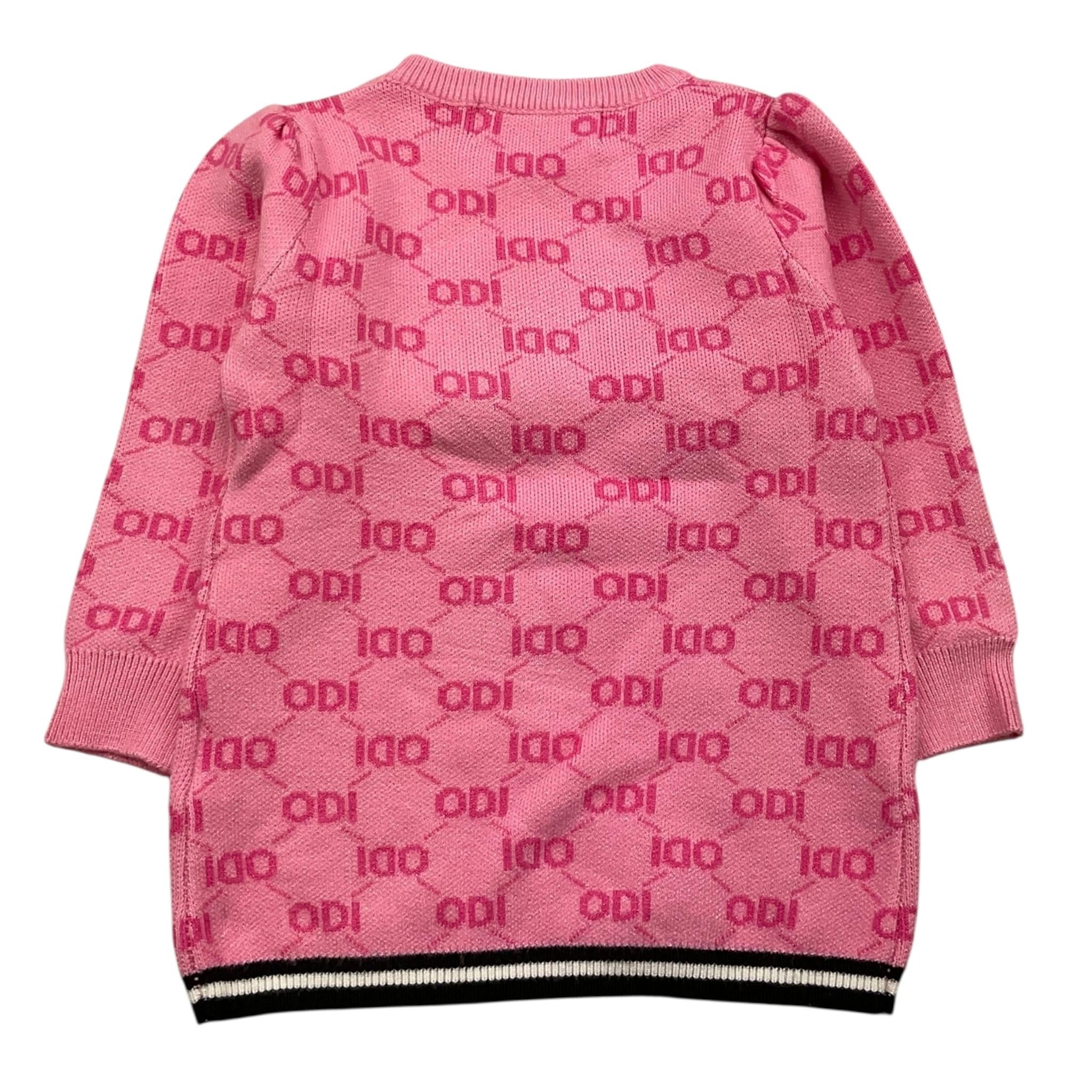 ODI ET AMO abito manica lunga tinta unita con ricami Rosa per Neonata ODNDR15493 ROSA ODI ET AMO