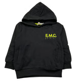 EMC felpa chiusa con cappuccio tinta unita con stampe Nero per Bambino CE2105 NERO EMC