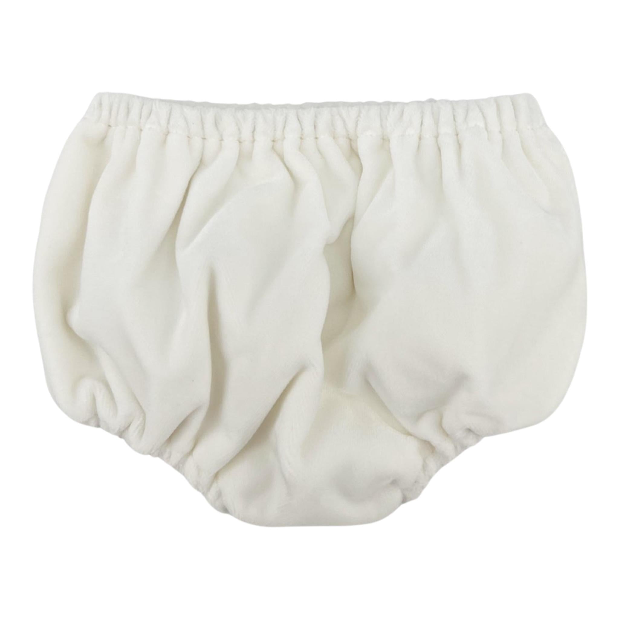 LA STUPENDERIA set abito tinta unita con coulotte Bianco per Neonata CBAB08 BIANCO LA STUPENDERIA