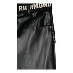 JOHN RICHMOND pantalone modello a palazzo in ecopelle con cintura Nero per Neonata RGA24021PANX NERO JOHN RICHMOND