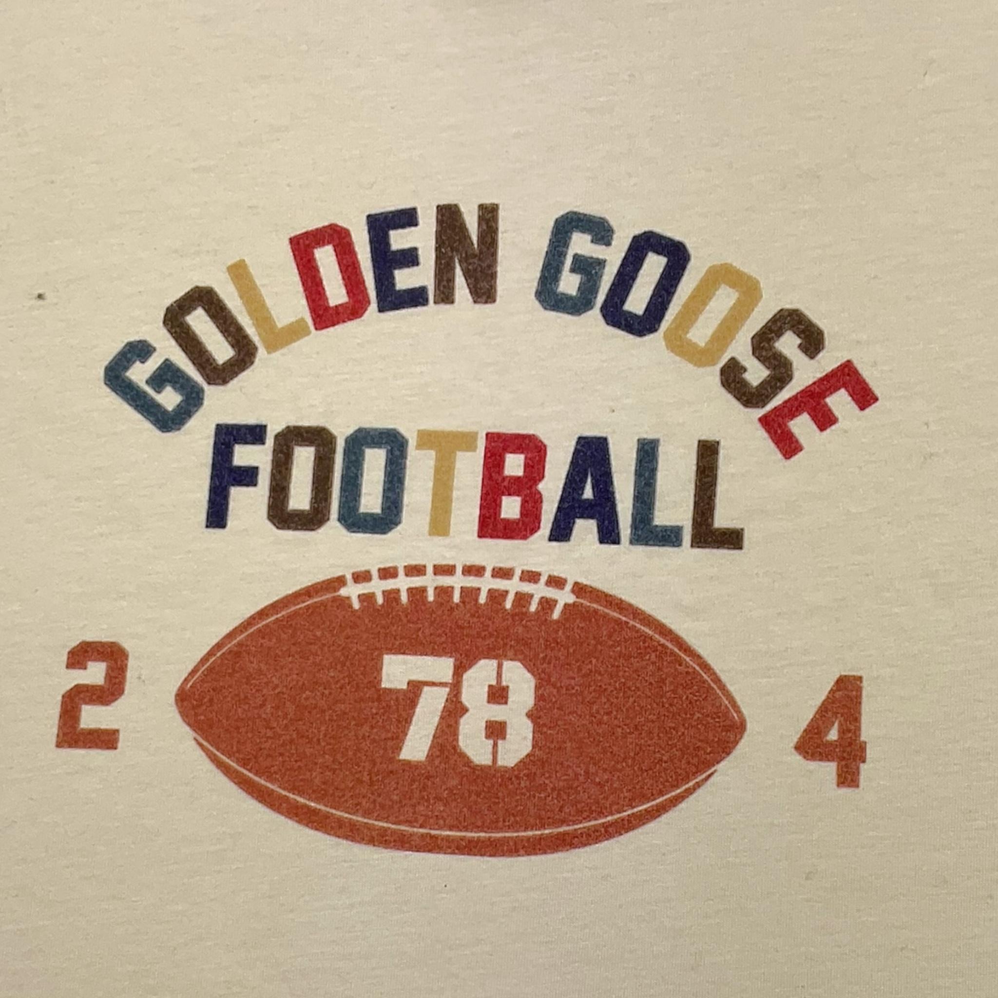 GOLDEN GOOSE t-shirt girocollo tinta unita con stampa Beige per Bambino GKP0103P BEIGE GOLDEN GOOSE