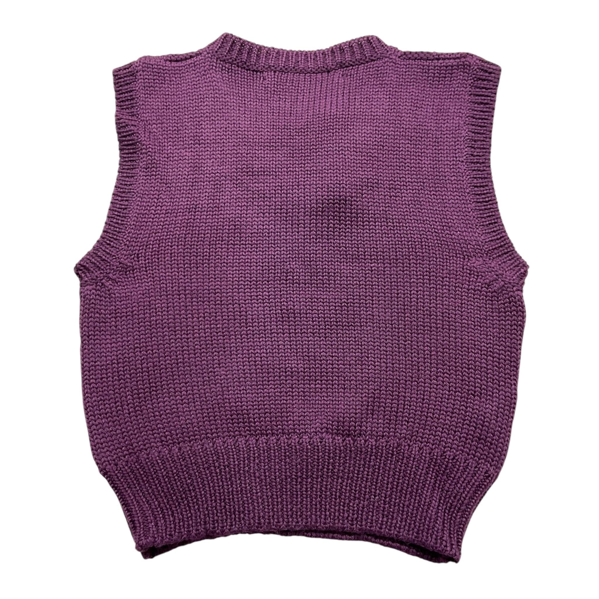 LA STUPENDERIA gilet tinta unita in maglia Viola per Bambina WJGL42XJ VIOLA LA STUPENDERIA