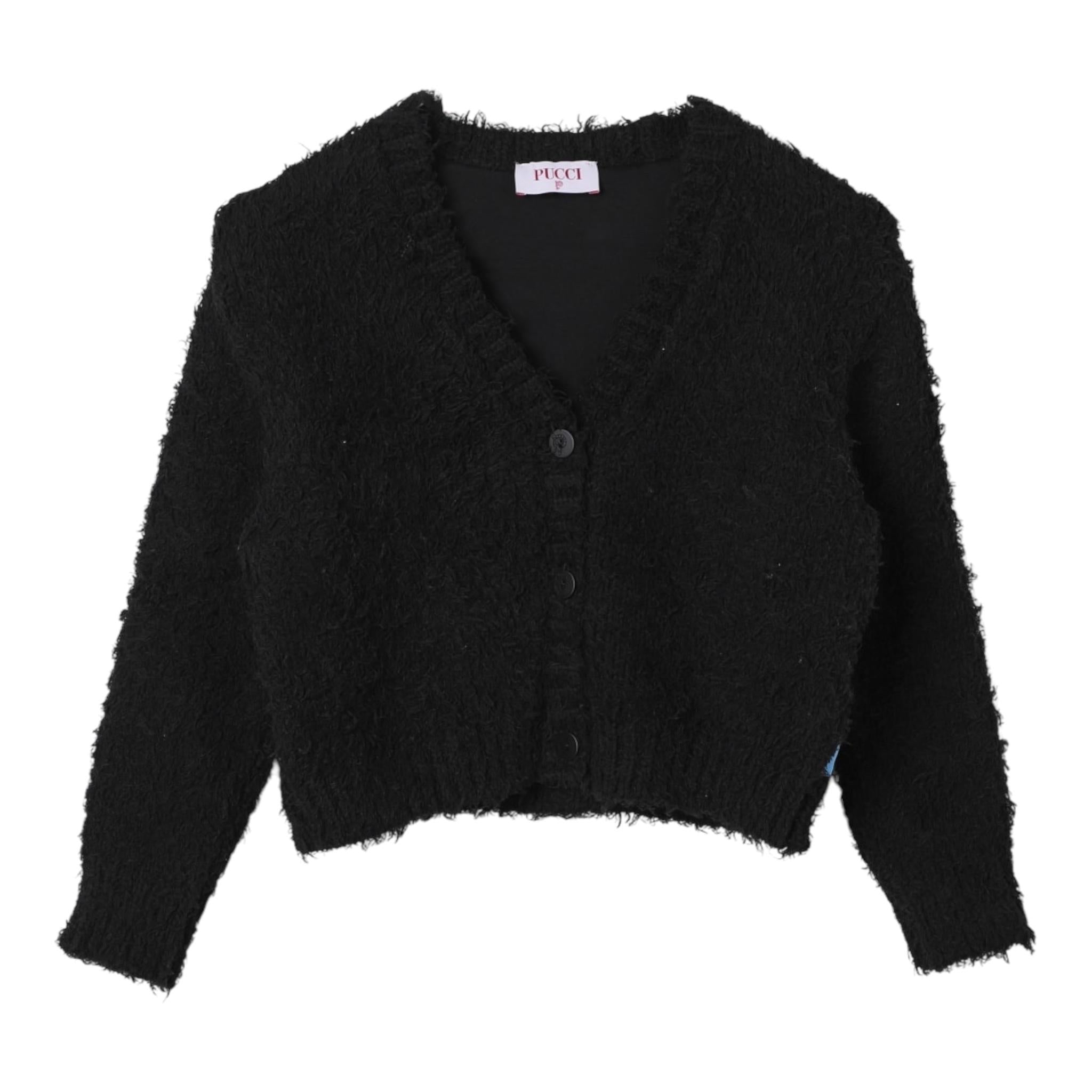 EMILIO PUCCI cardigan titna unita con parte posteriore fantasia Nero per Bambina PV9A10 NERO EMILIO PUCCI