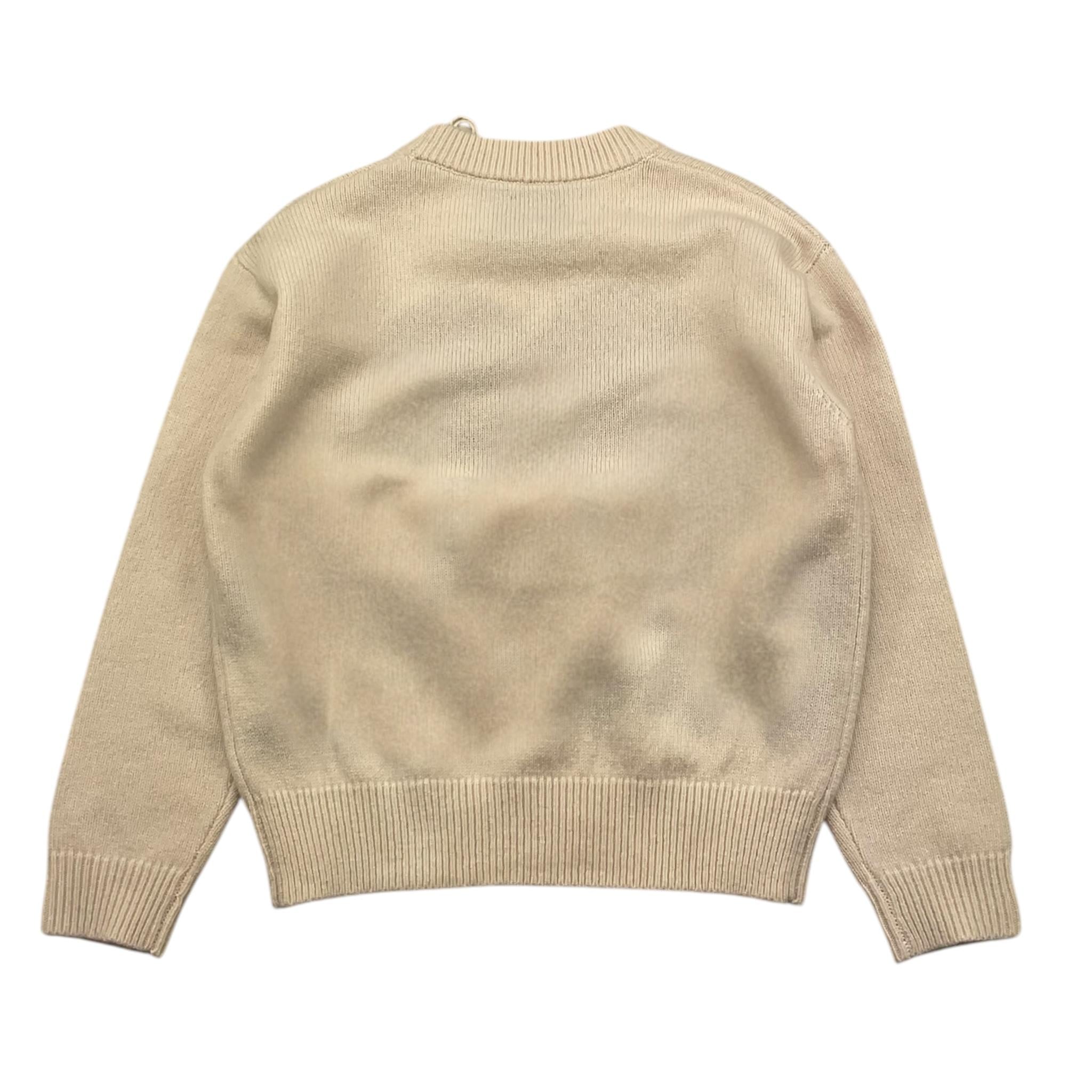 SAINT BARTH maglia gircollo tinta unita con stampa Panna per Bambina BIGCOURMA PANNA SAINT BARTH