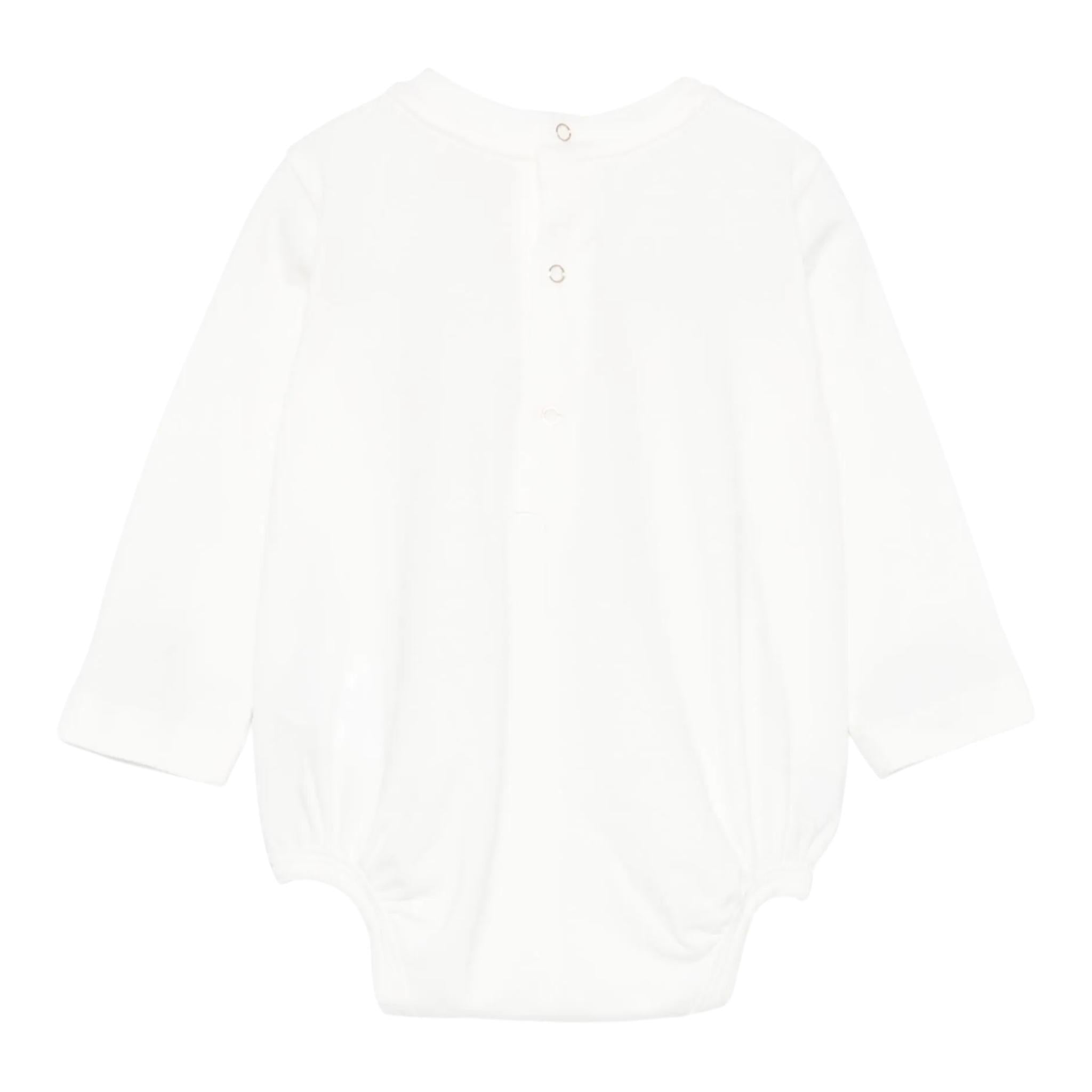 ELISABETTA FRANCHI body manica lunga tinta unita con logo Panna per Neonata ENBD002 PANNA ELISABETTA FRANCHI