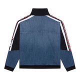 DSQUARED2 felpa in denim tinta unita con maniche in contrasto Blu per Bambino DQ1855 BLU DSQUARED2