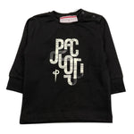 CESARE PACIOTTI shirt girocollo tinta unita con stampa Nero per Neonato TSP5352B NERO CESARE PACIOTTI