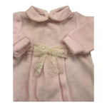 LALALU' tutina manica lunga tinta unita in ciniglia Rosa per Neonata TCL06NX ROSA LALALU'