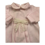 LALALU' tutina manica lunga tinta unita in ciniglia Rosa per Neonata TCL06NX ROSA LALALU'