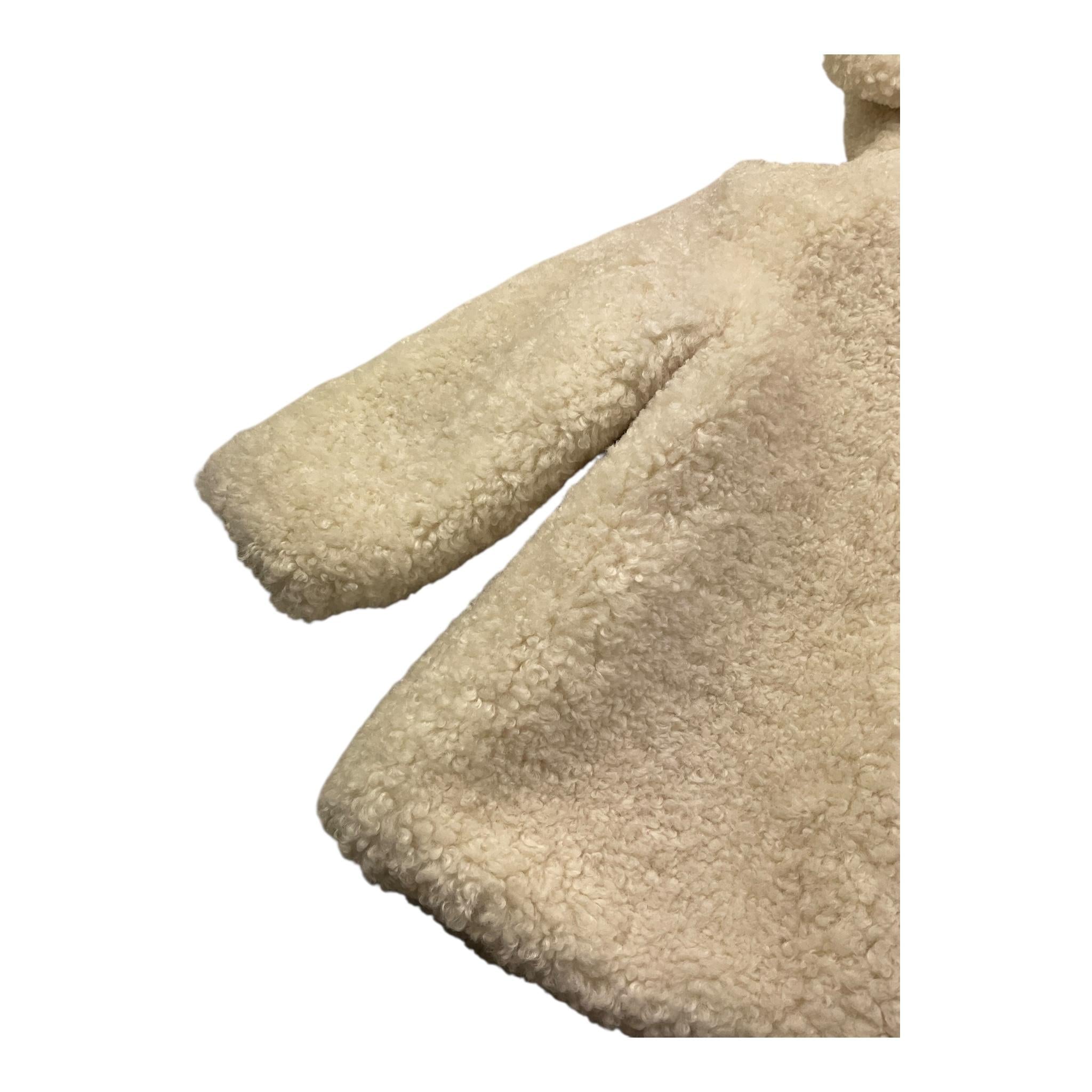 BARCELLINO cappotto teddy tinta unita con cappuccio Panna per Neonata 106008 PANNA BARCELLINO