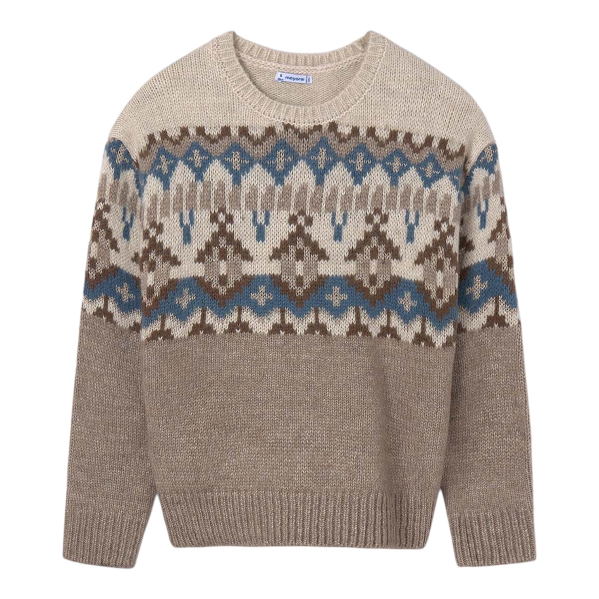 MAYORAL maglia girocollo con ricami Beige per Bambina 7304 BEIGE MAYORAL