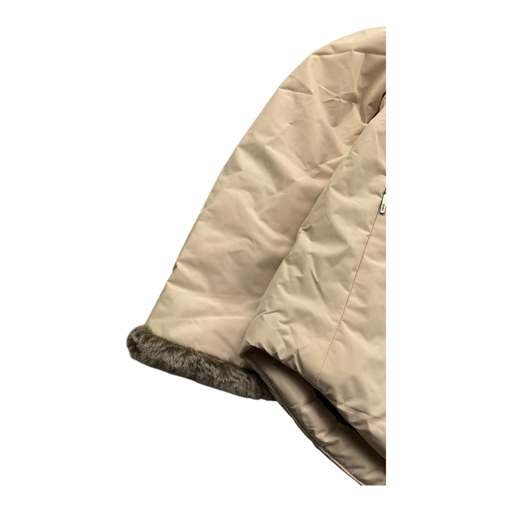 SUNS giubbino tinta unita con cappuccio e pelliccia interna Beige per Bambina GBSS5354D BEIGE SUNS