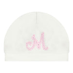 MONNALISA set tutina tinta unita con stampa-cappello Bianco per Neonata 35D502 BIANCO MONNALISA