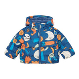 STELLA McCARTNEY giubbino tinta unita con cappuccio e stampa in contrasto Blu per Neonato 7V2507 BLU STELLA McCARTNEY